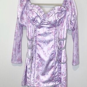 Dolls Kill Sugar Thrillz Scandal Sheet Corset mini dress size XXL NWT